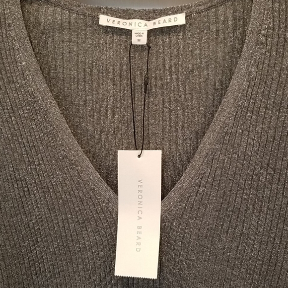 💕VERONICA BEARD💕 Esmerelda V-neck Pullover Grey - Picture 15 of 16